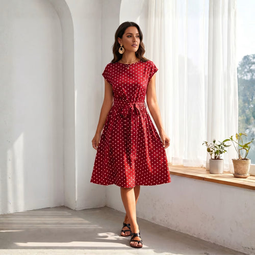 Robe à pois pour femme | LYSÉVANE